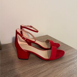 Madden Girl Red Block Heel Sandals